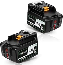 Compatible Makita 14.4 V Battery, BL1460B, 6.0 Ah Remaining Battery Display, BL1430B, BL1450, BL1450B, BL1460, BL1460B, PSE Certified