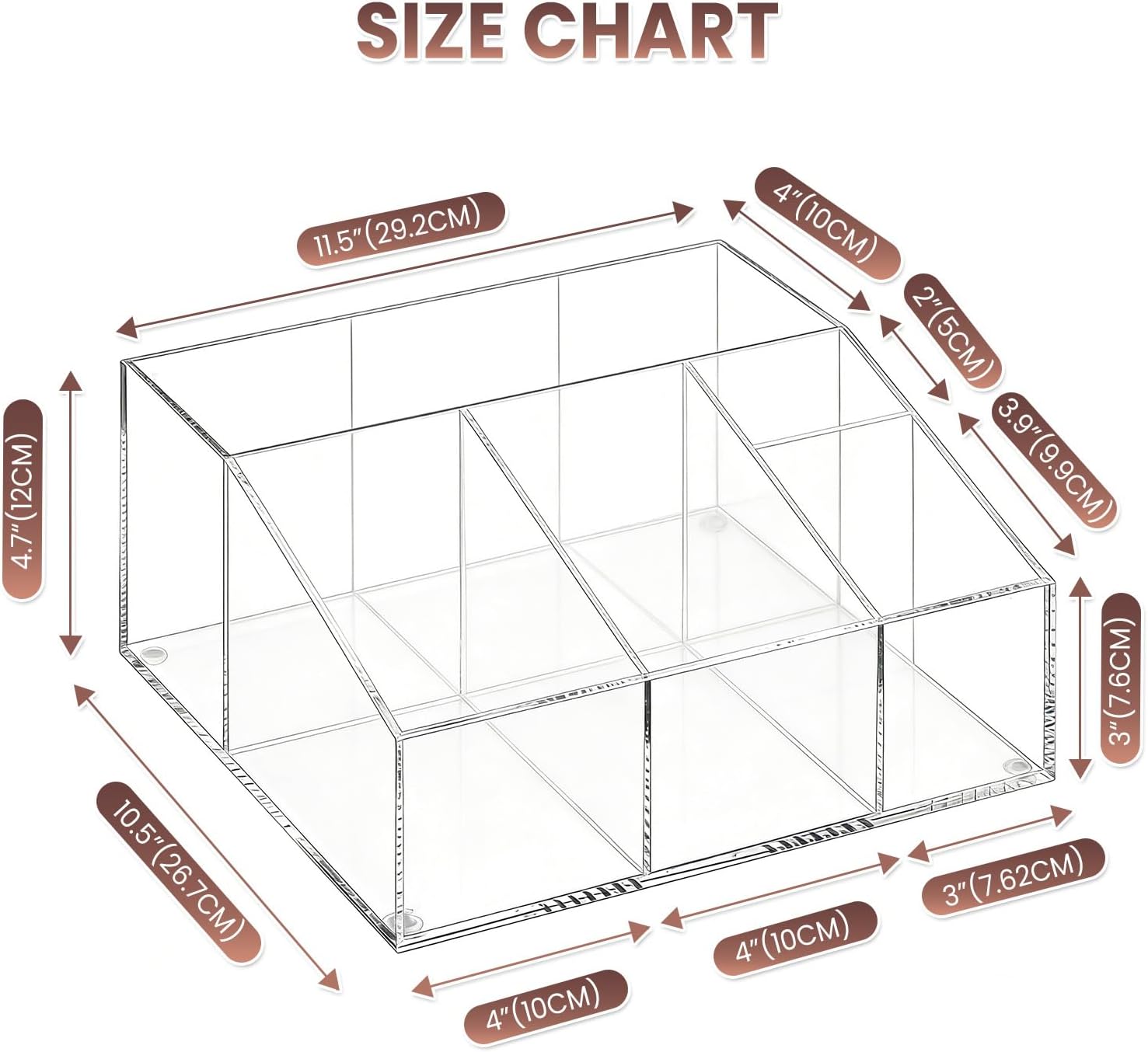 GarveeHome 7-Compartment Acrylic Coffee Station Organizer – Countertop Storage Rack for Coffee Pods, Cups, Lids, Syrup Bottles, Tea Bags – Ideal Kitchen Organization Caddy – Transparent