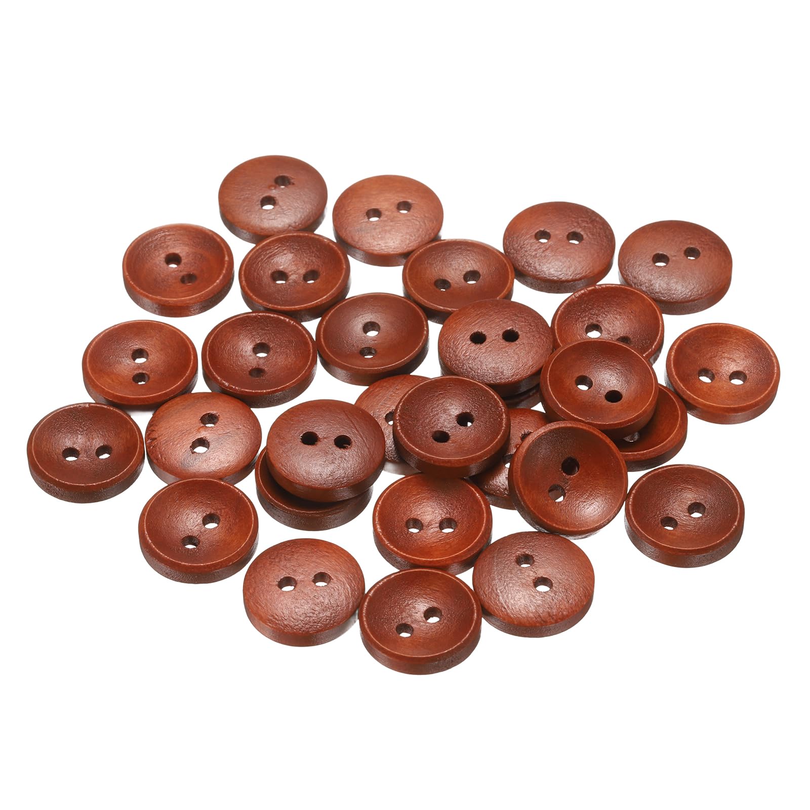 30 Stück Holzknöpfe, 18 Mm, 4-Loch, Hellbraun – Für Nähen, Basteln, Kleidung & DIY-Projekte