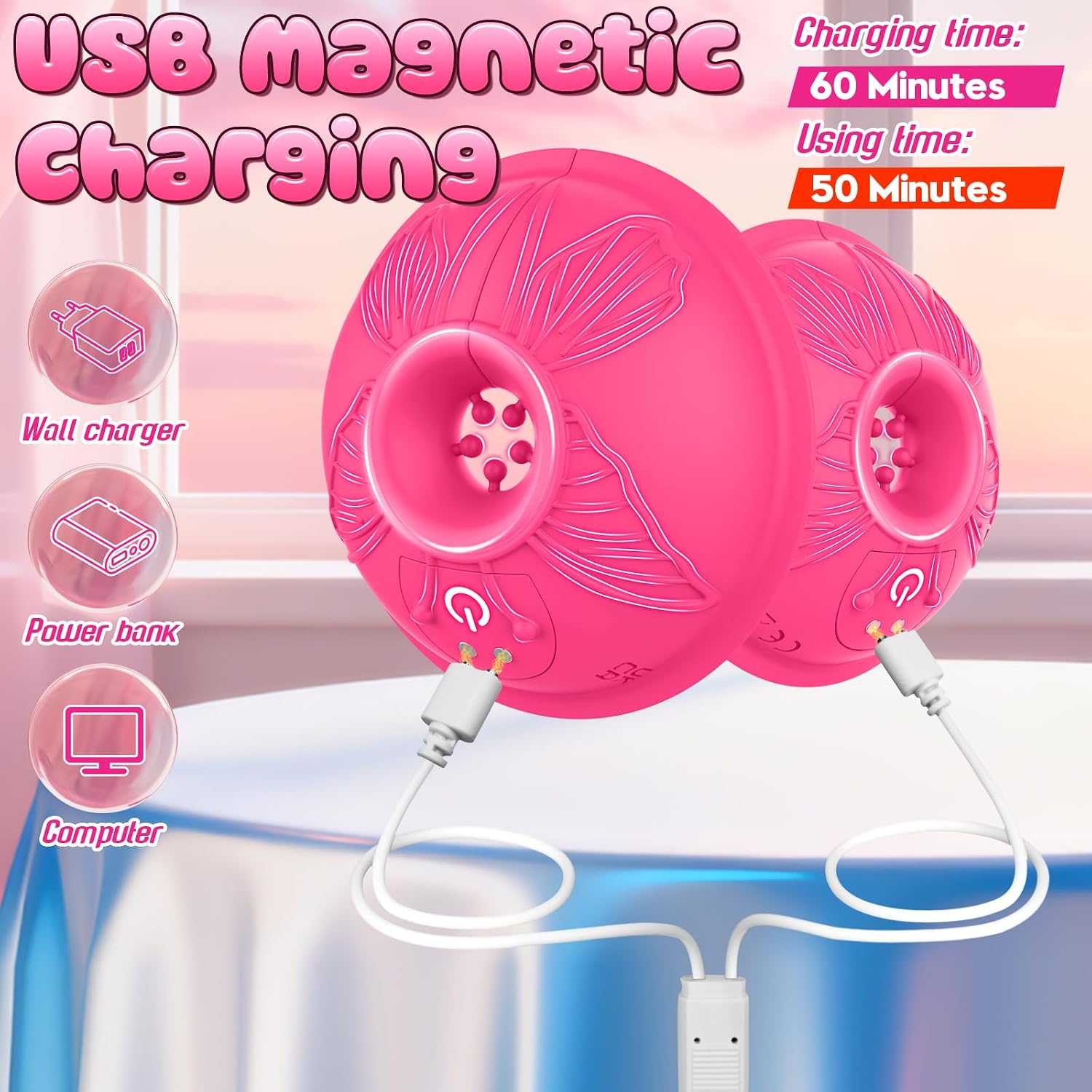 Adult Toys Nipple Clamps Vibrator - Sex Toys for Women Nipple Toys with 8 Vibrating Modes, Wearable Nipple Vibrator Vibrating Nipple Clamps with APP Remote Control, Nipple Sex Toys for Women's Orgasm