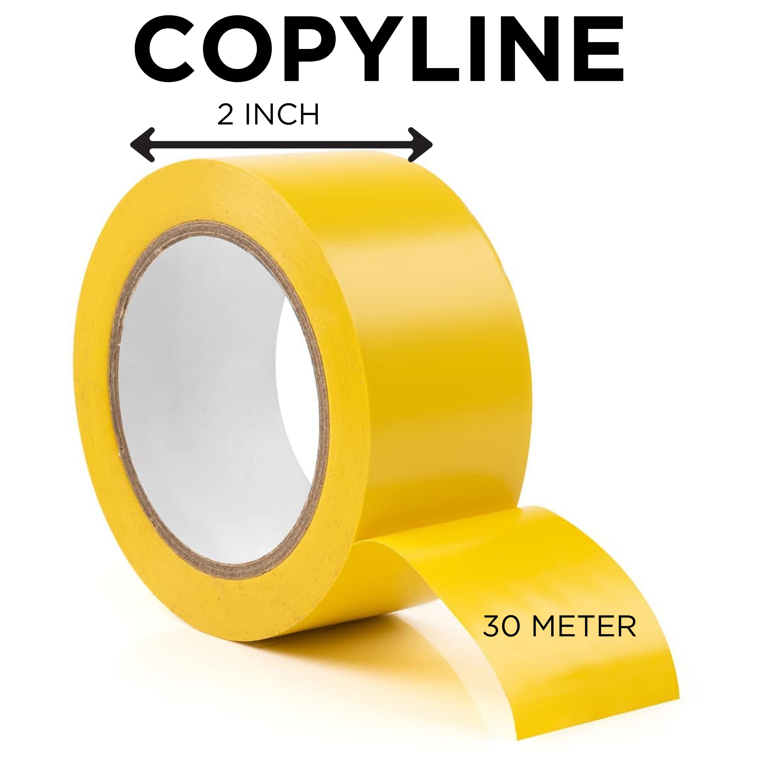 COPY LINE Vastu Tape | 30 Metre | Yellow Floor Marking Tape for Vastu Correction | Vastu Dosh Remedy | WC Toilet and Entrance (2 INCH) 1