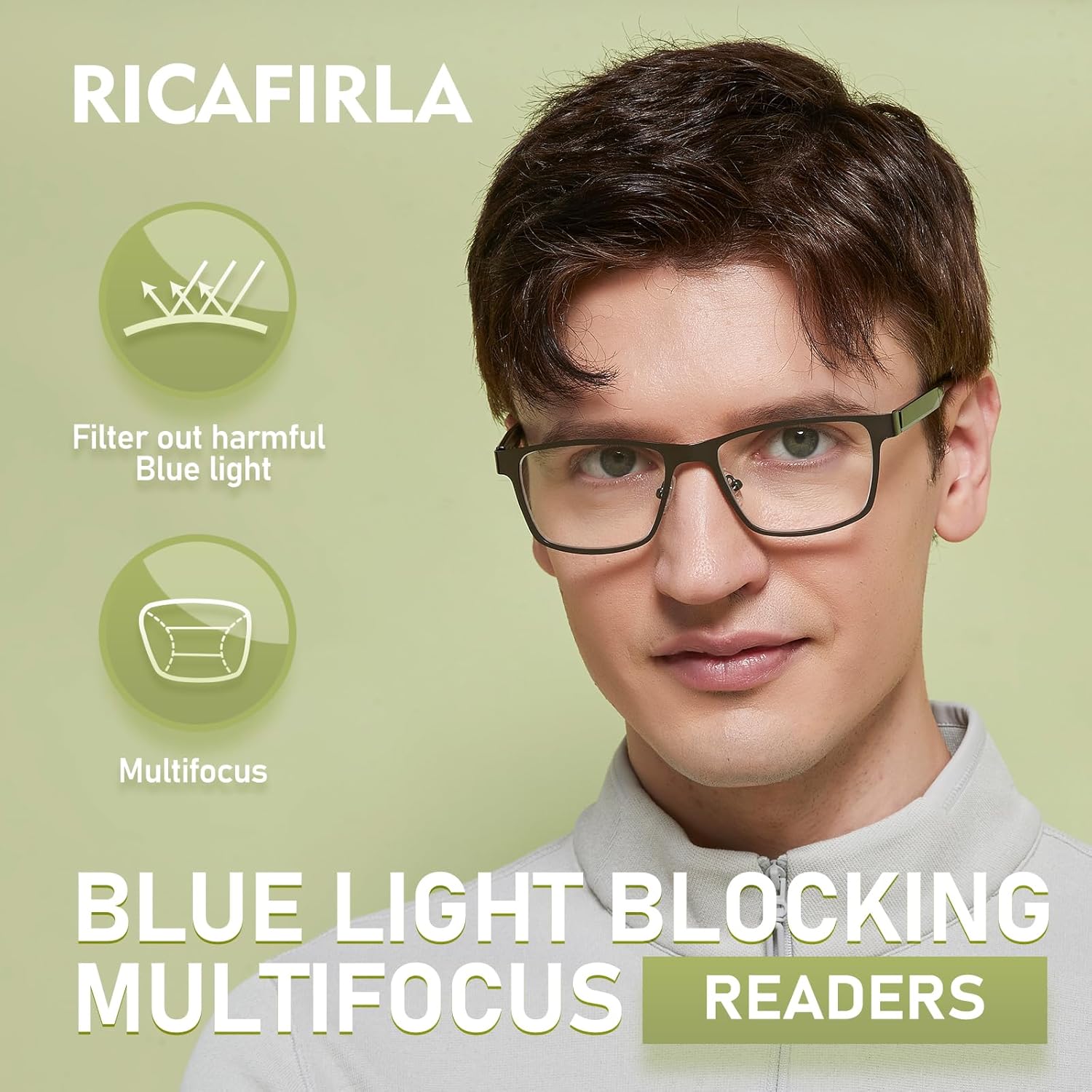 Progressive Multifocal Reading Glasses Men Women Multifocus Transition Readers TR90 Trifocal Blue Light Eyeglasses - Image 7