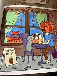Spooky Cozy: Cute & Simple Coloring Book for Adults and Teens - Preview 1