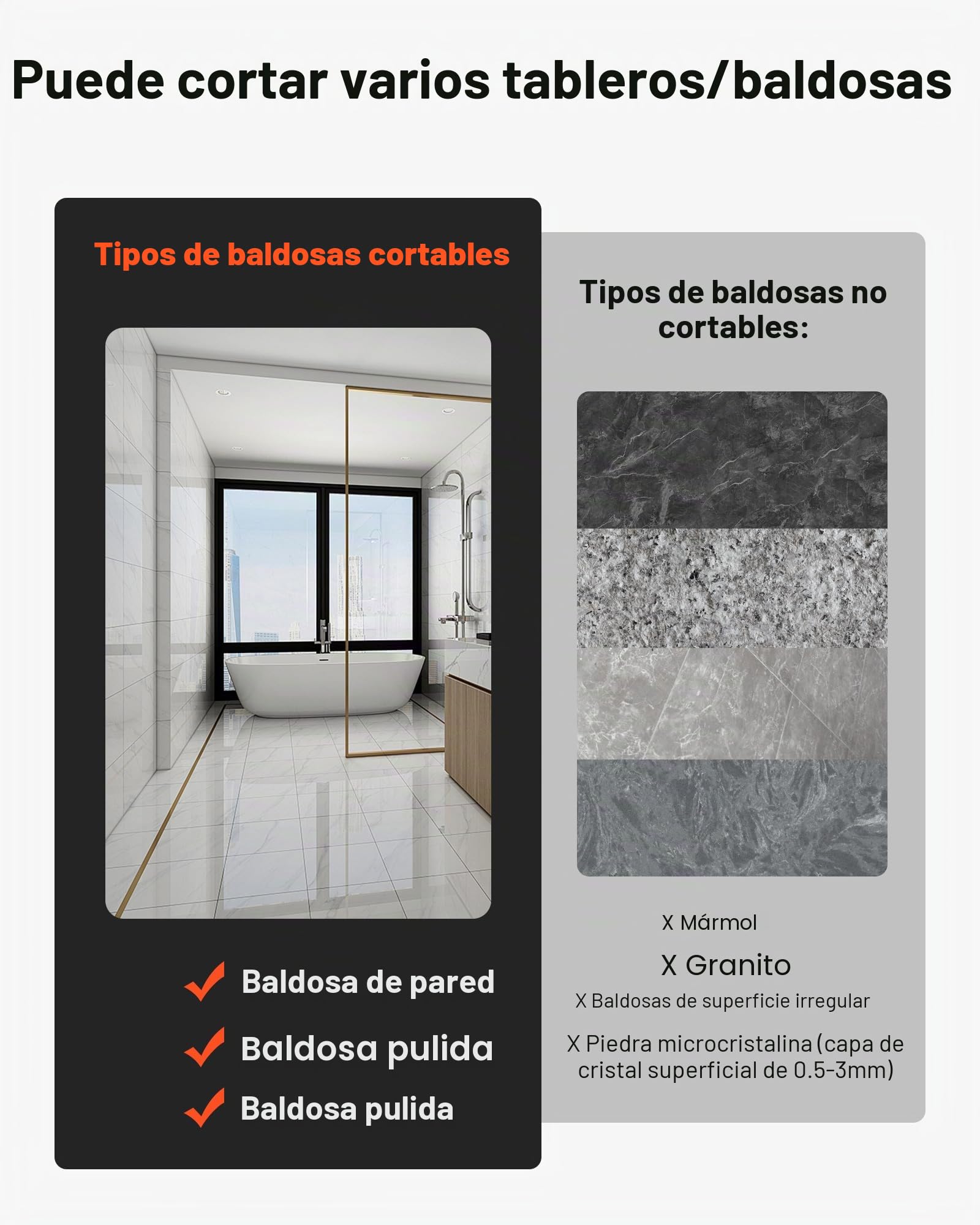 VEVOR Cortador manual de baldosas de 1200 mm corte eficiente 120 cm con posicionamiento ajustable