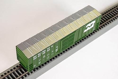 Miniatura 5 de Bachmann Trenes  50' fuera de caja apoyada con dispositivo de extremo intermitente del tren - Burlington Northern - Escala HO