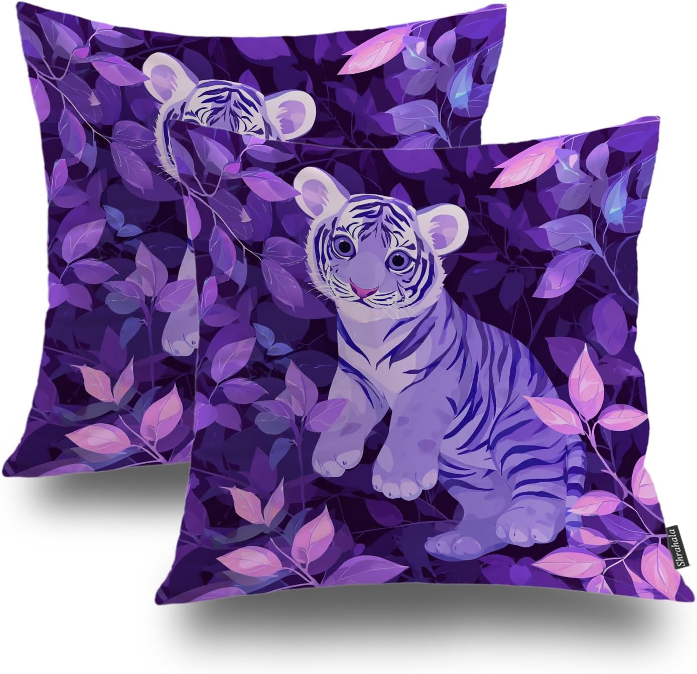 Shrahala Whales Clouds Golden Hour Pillowcases, Whales Swim in Clouds Lumbar Pillow Cover Decorative Blended Double-Sided No Inserts for Bedroom Sofa Living Room Set of 2 (26 x 20 in)