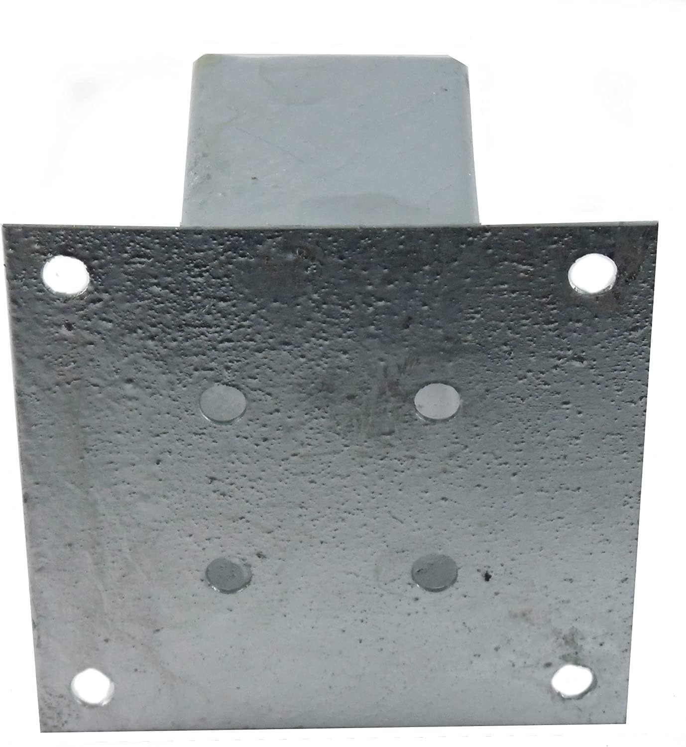 Suinga Square Metal Anchor 12 x 12 cm, Base 17.5 x 17.5 cm, Ideal for Wooden Posts, Grey - Image 4