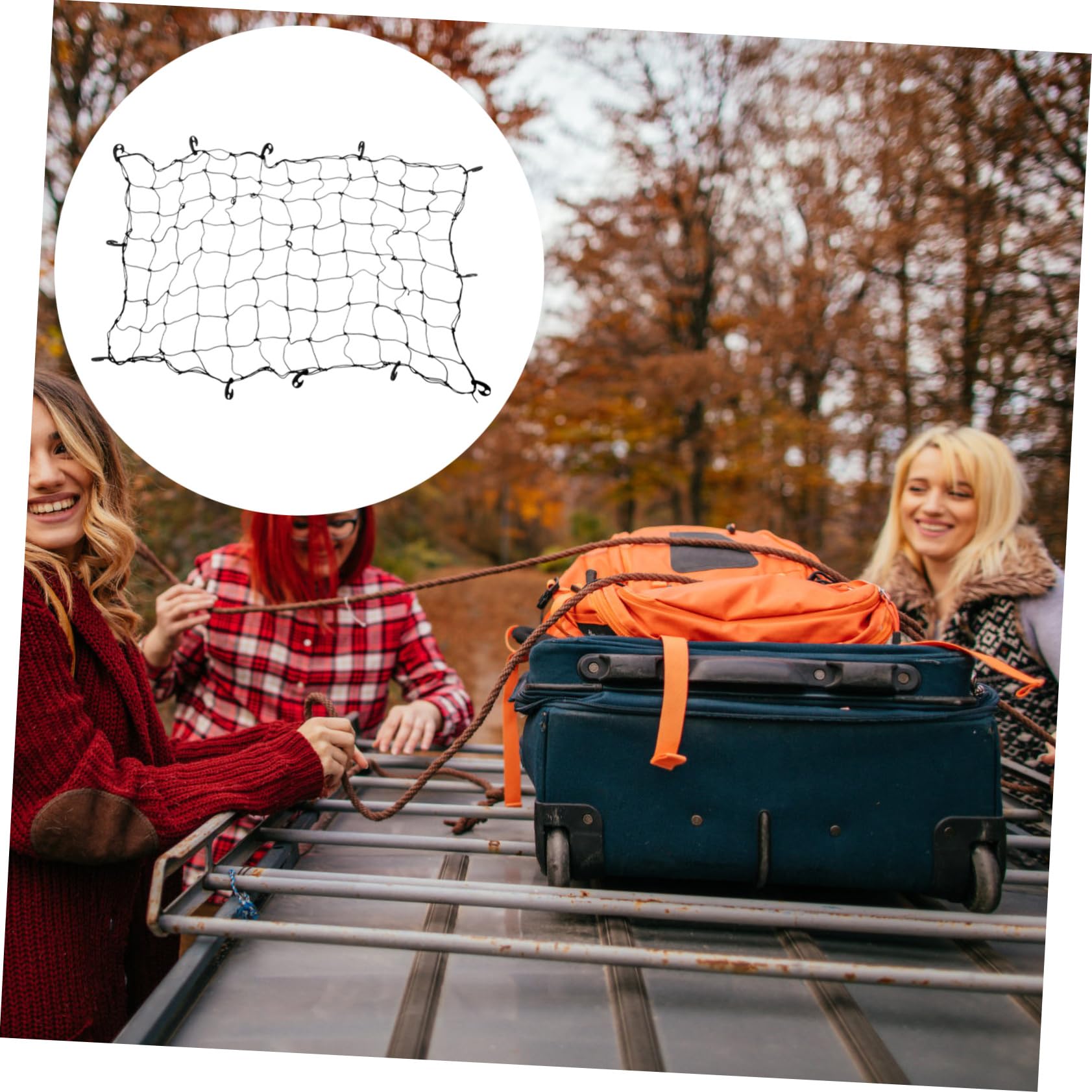 Hemobllo Filet Porte-Bagages pour Toit Chargement Caoutchouc Noir en de et Protection Complète Installation Facile sur de Voiture pour Pickup et Bagages
