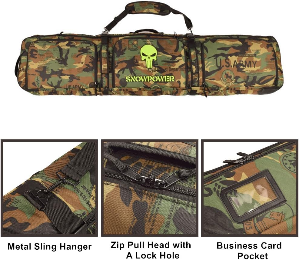 UNISTRENGH Waterproof Snowboard Bag Multi-compartment Adjustable Durable Snow Sports Equipment Backpack Bags for Air Travel