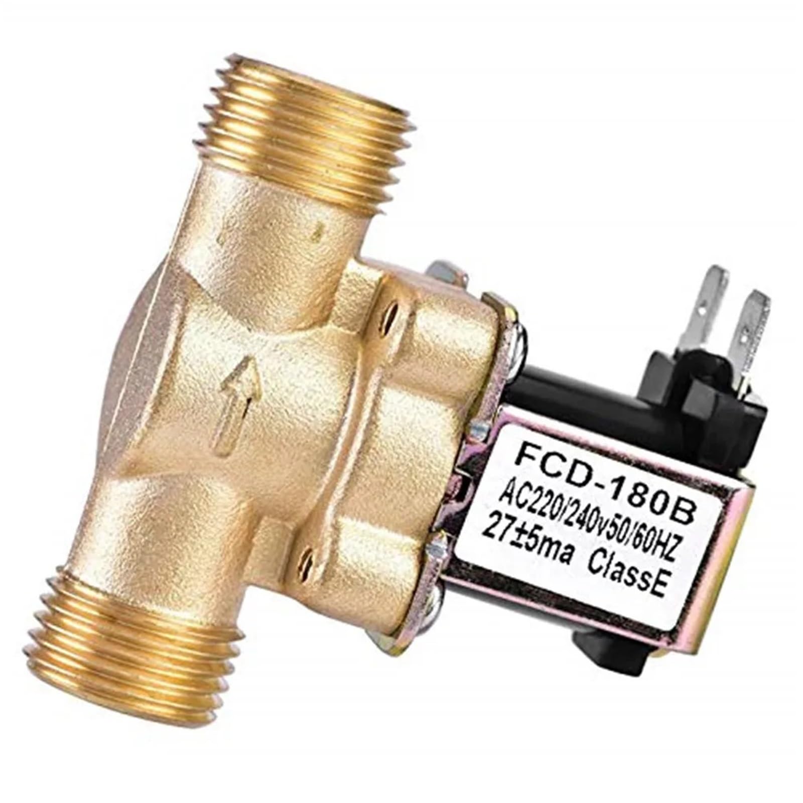 Électrovanne laiton G1/2 interrupteur débit eau air vanne solaire 24V N/C