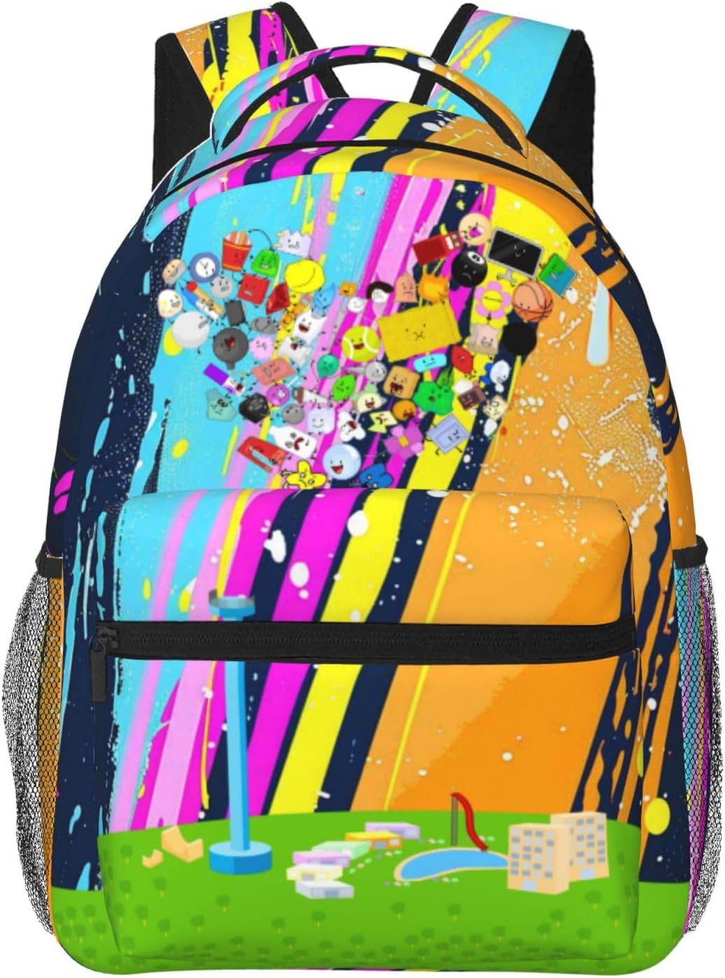 Lightweight Hiking Daypacks Backpack With Full Print, Adjustable Shoulder Straps, Black2