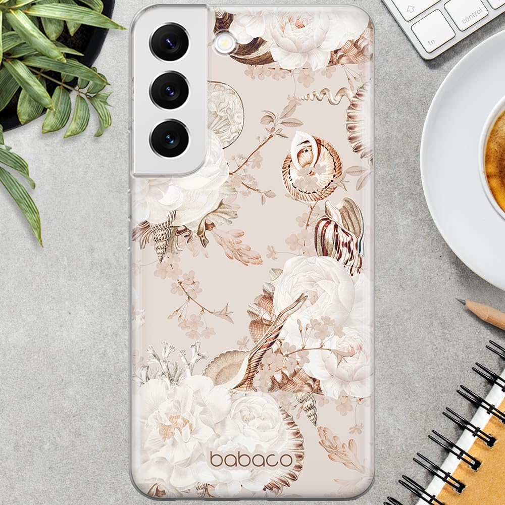 Babaco ERT Group Mobile Phone case for Samsung S22 Original and Officially Licensed Pattern Flowers 045 optimally adapted to The Shape of The Mobile Phone, case Made of TPU