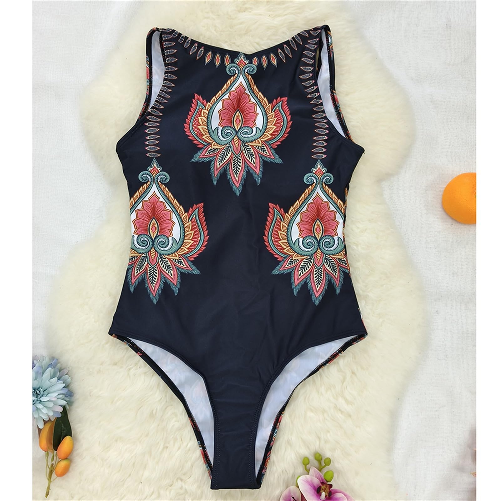 Jednoczęściowy strój kąpielowy w paski dla kobiet z nadrukiem Push Up Monokini letni strój kąpielowy tropikalne body damskie