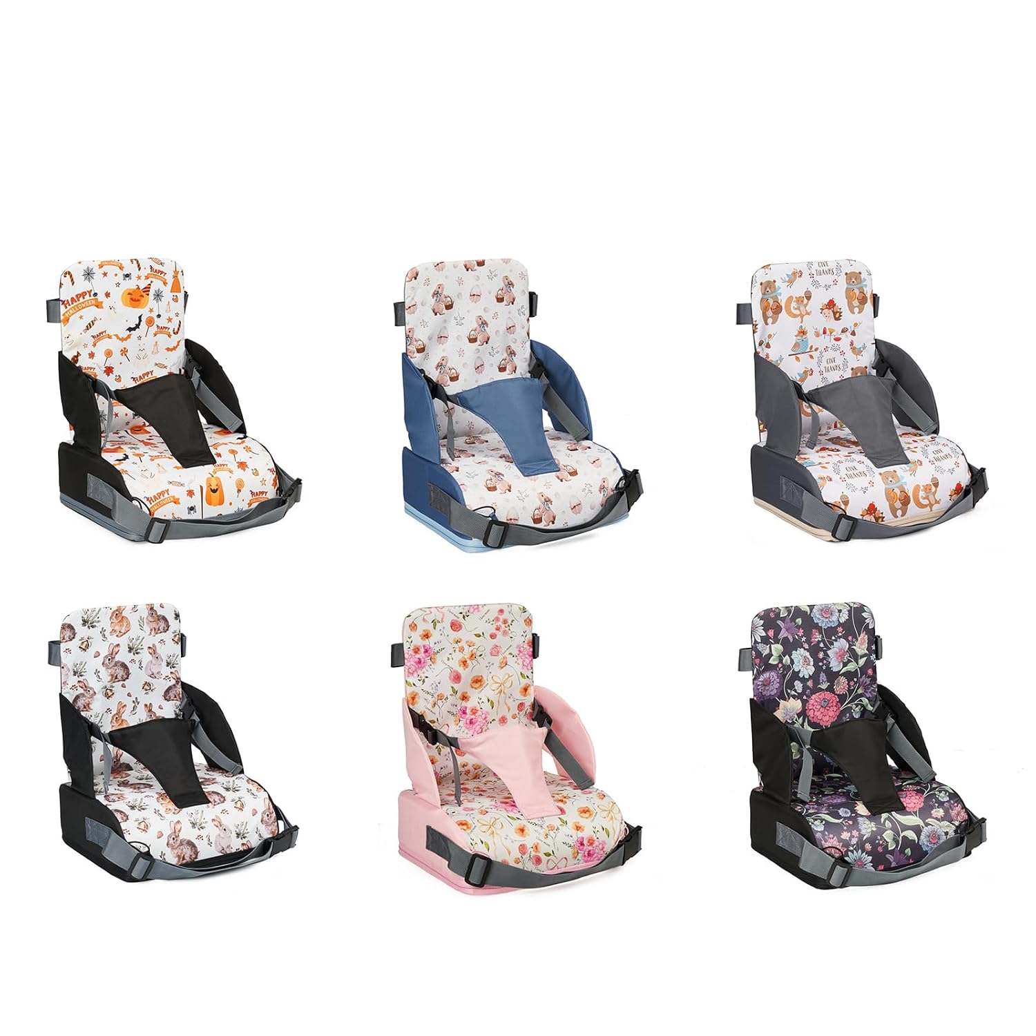 Adjustable Toddler Seating for Eating Nonslip Protective Backrest Chair Height Increasing Cushion Foldable Dining