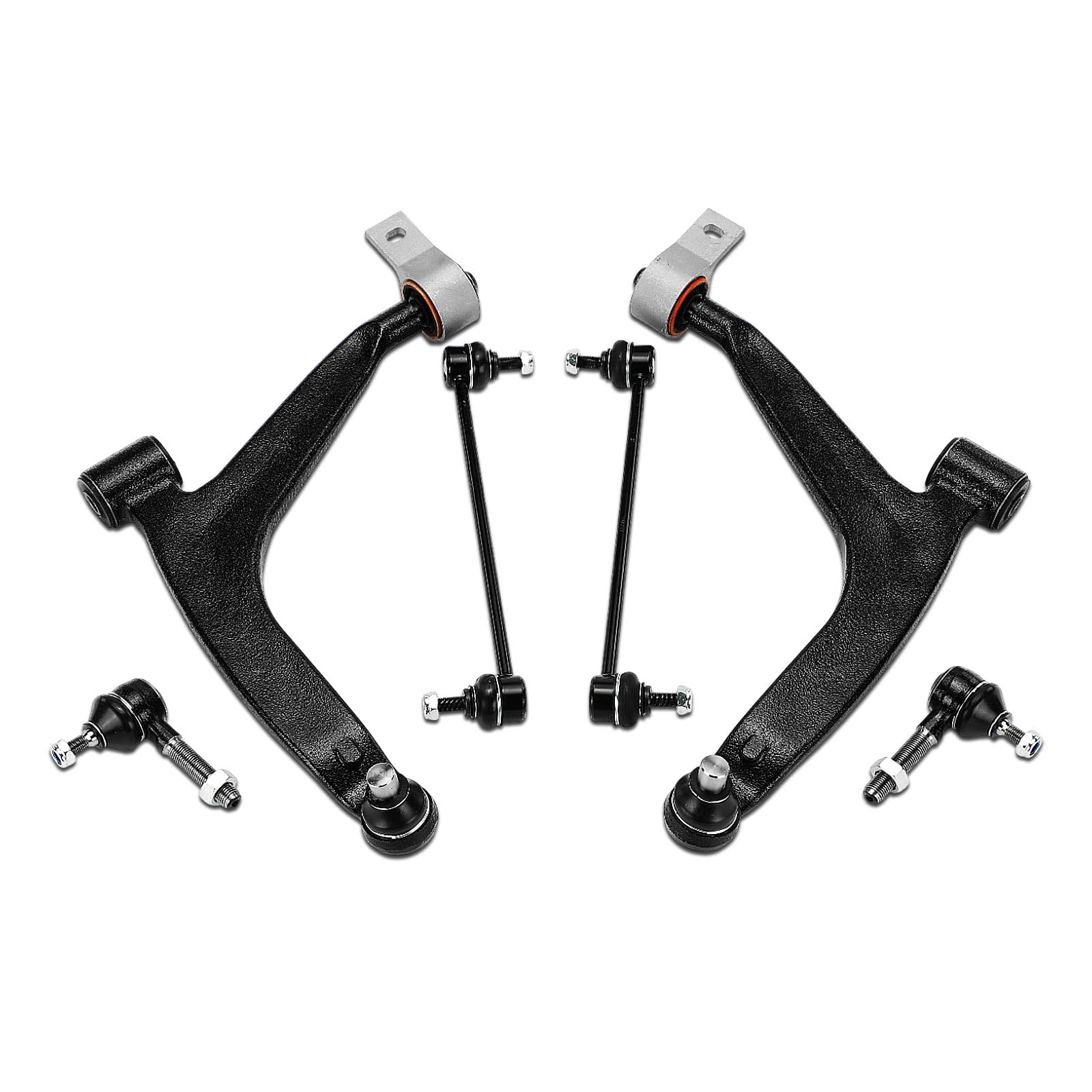 Frankberg 2x Barra de acoplamiento + 2x Cabezal de barra de acoplamiento + 2x Brazo transversal delantera izquierda Derecha Compatible con Xsara Picasso N68 Berlingo/Berlingo First MPV GFK 3520J3