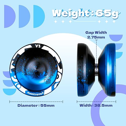 Miniatura 5 de MAGICYOYO V3 Responsive Yoyo para niños principiantes, yoyo profesional para adultos, Yoyo de metal de doble propósito con rodamiento de repuesto +
