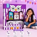 TWOO Kids Makeup Kit for Girls 3+ | Purple Owl Magic Box 8-Piece Washable Play Makeup Gift Set | Lip Balm, Lip Gloss, Nail Polish, Face Tint, Shimmer, Nail Stickers & Stencils | Birthday Gift gallery image