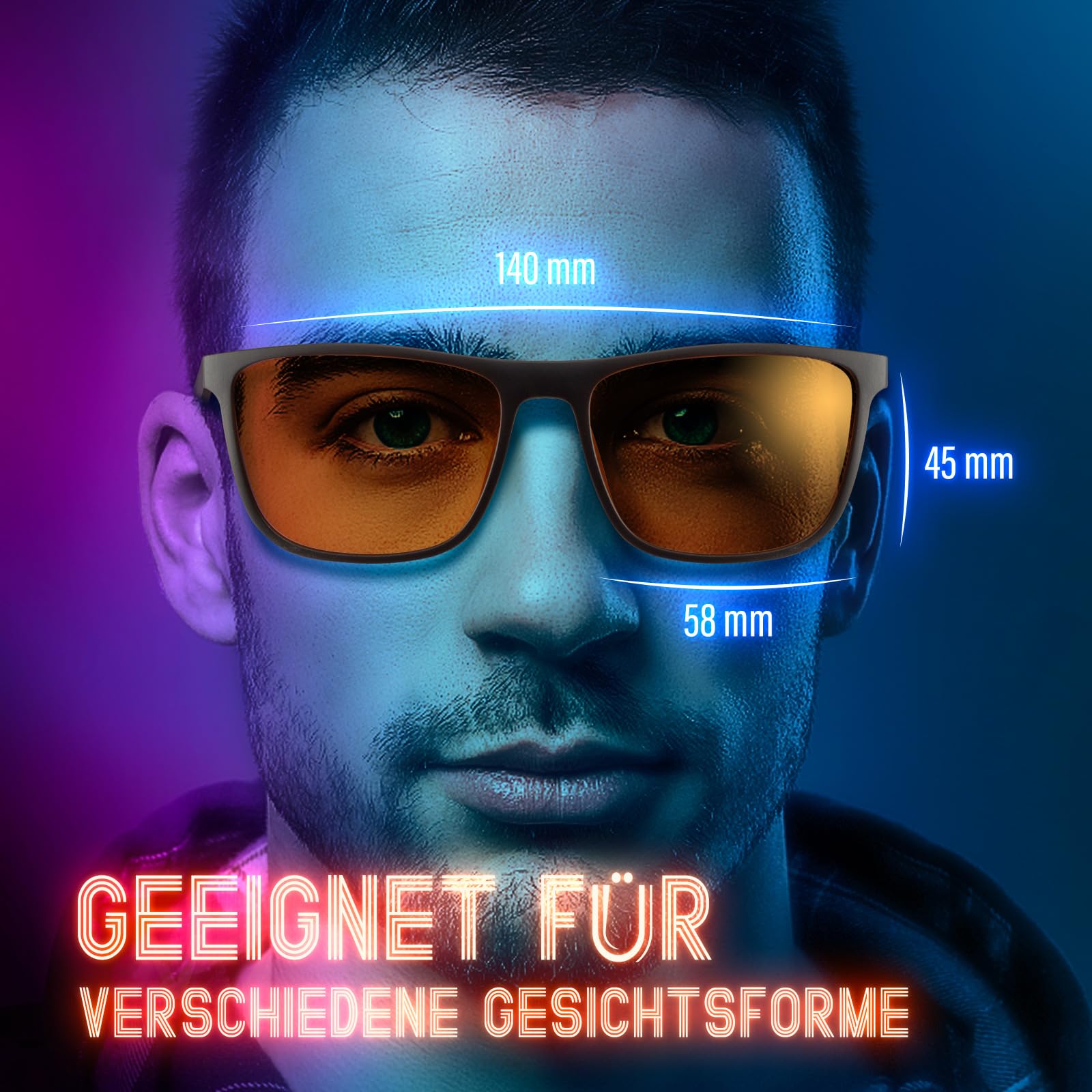 Bloomoak-99% Blaulicht-blockierende Brille-Gaming-Brille-blendfrei-Anti-Ermüdung-geeignet für Bildschirme, Fernseher