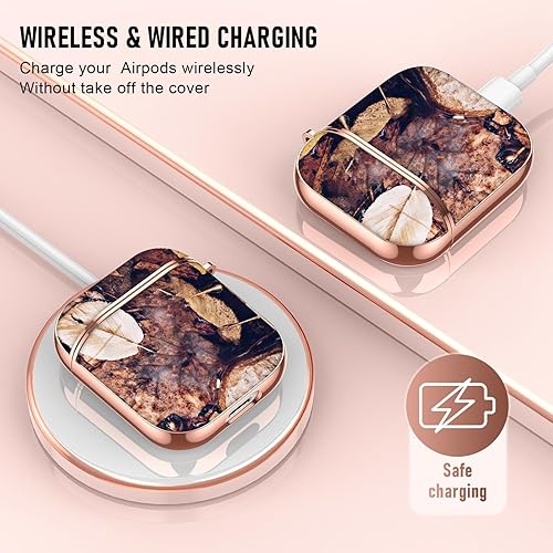 Vista 99 de Maxjoy for AirPods 2nd Generation Case, Unique Design Hard Protective Shockproof Airpods Case Cover with Keychain Compatible with Apple AirPods Sea