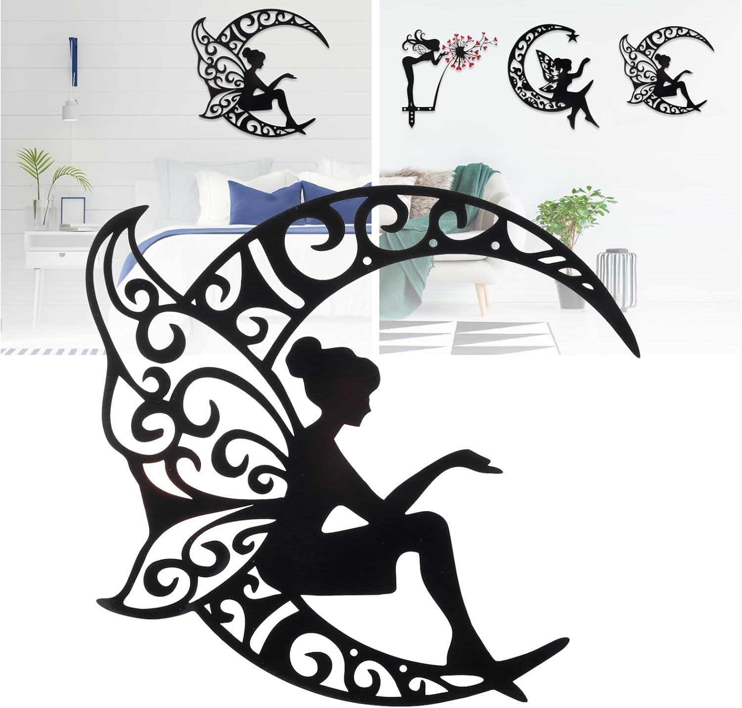 Fairy Wall Decor Garden Decor,Metal Fairy Hanging Statue