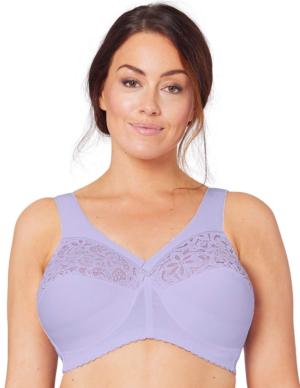 GlamoriseWomen's Full Figure MagicLift Cotton Wirefree Support Bra #1001