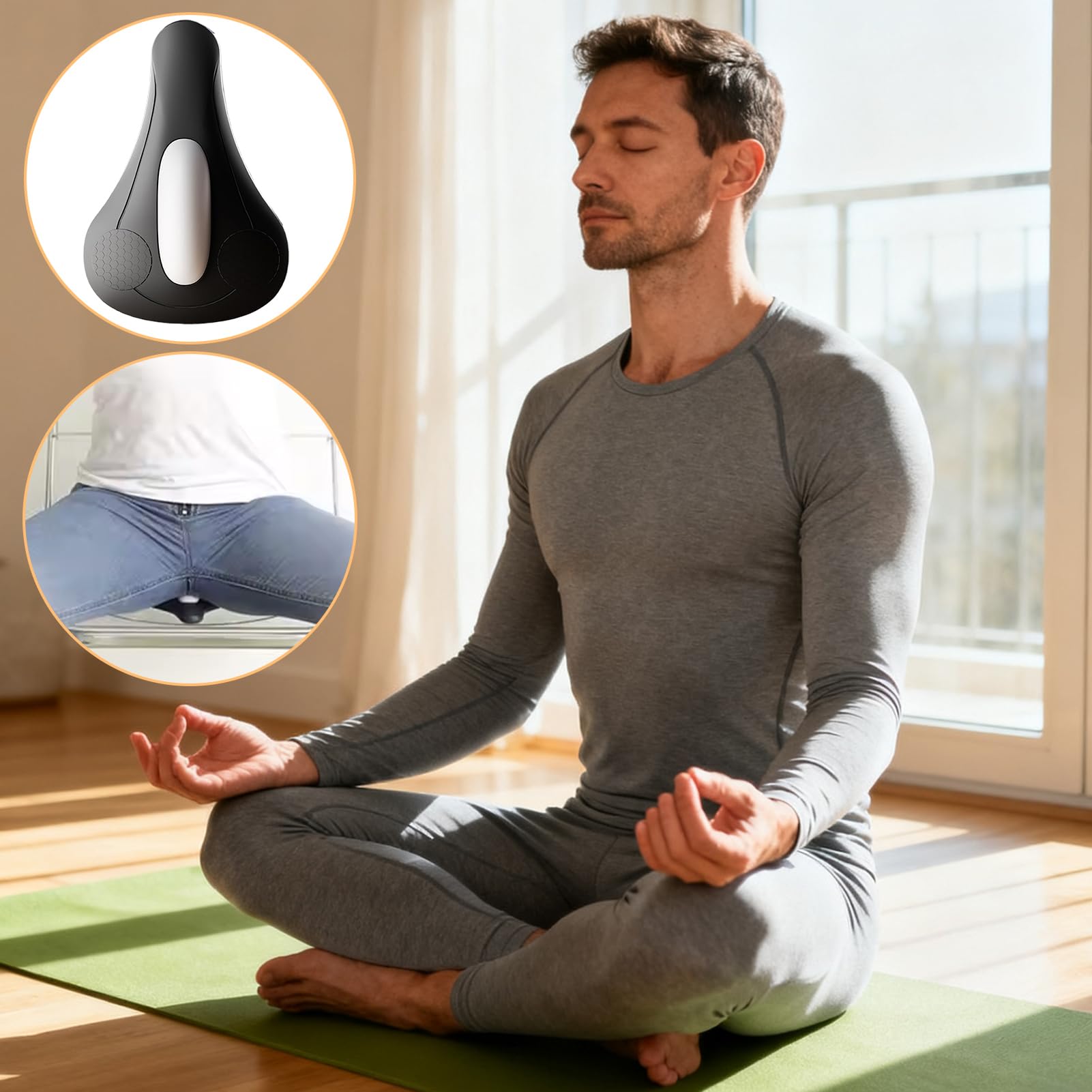 Massaggiatore per Esercizi del Pavimento Pelvico per Uomini - USB-C Ricaricabile Fitness Per Uomini Con 4 Modalità Vibrazione | Allenatore Muscoli Pelvici | Per Casa Palestra Ufficio Viaggio Allenamen