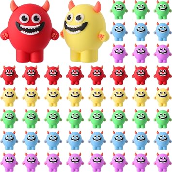 Bucherry 50 Pcs Halloween Small Monster Figurines Toys Bulk