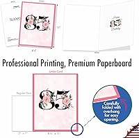 Vista 3 de NobleWorks Tarjeta de papel de cumpleaños jumbo 85th Milestone de 8.5 x 11 pulgadas con sobre (paquete de 1) grande Jumbo Floral Age 85 J8263MBG