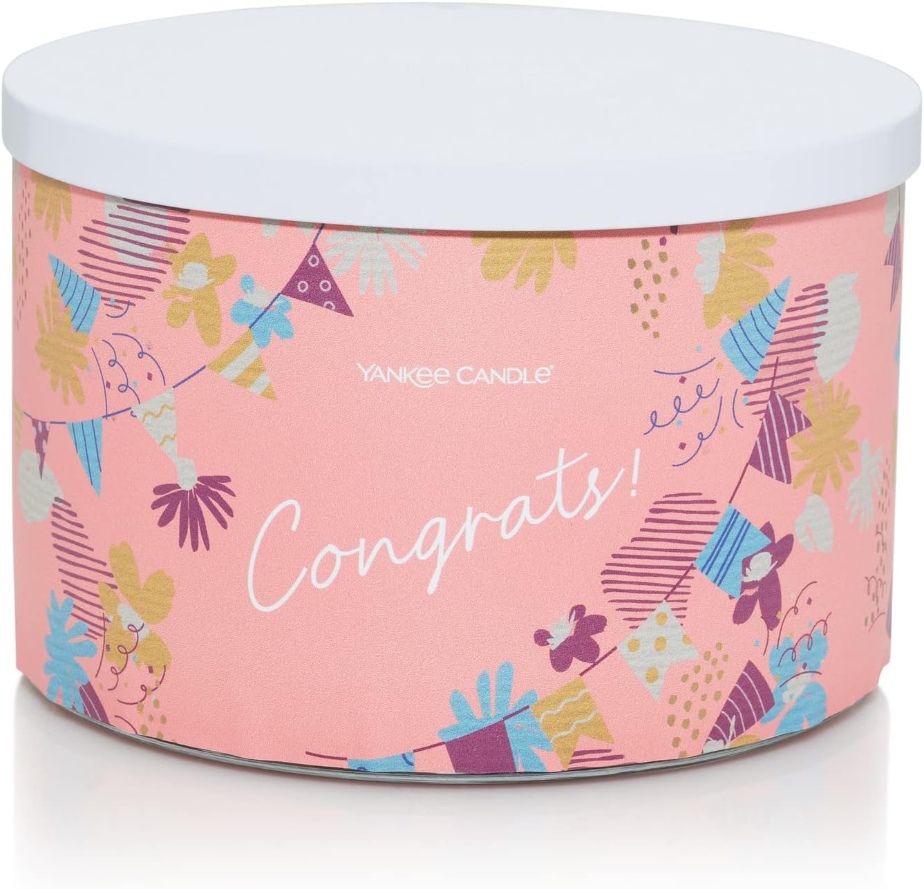 Yankee Candle 3-Wick Candle, White Strawberry Bellini, 18oz, Graduation/Celebration/Engagement Gifts for her