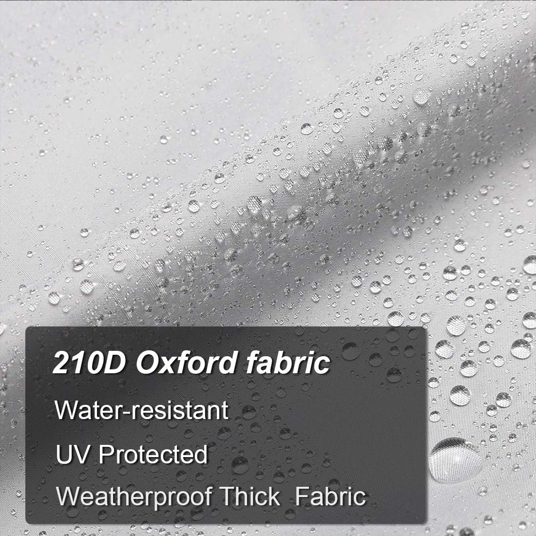 WOMACO 2 Pack Boat Seat Cover, Outdoor Waterproof Pedestal Pontoon Captain Boat Bench Chair Seat Cover, Oxford Fabric Helm Chair Protective Covers (Silver, 4 Pack)