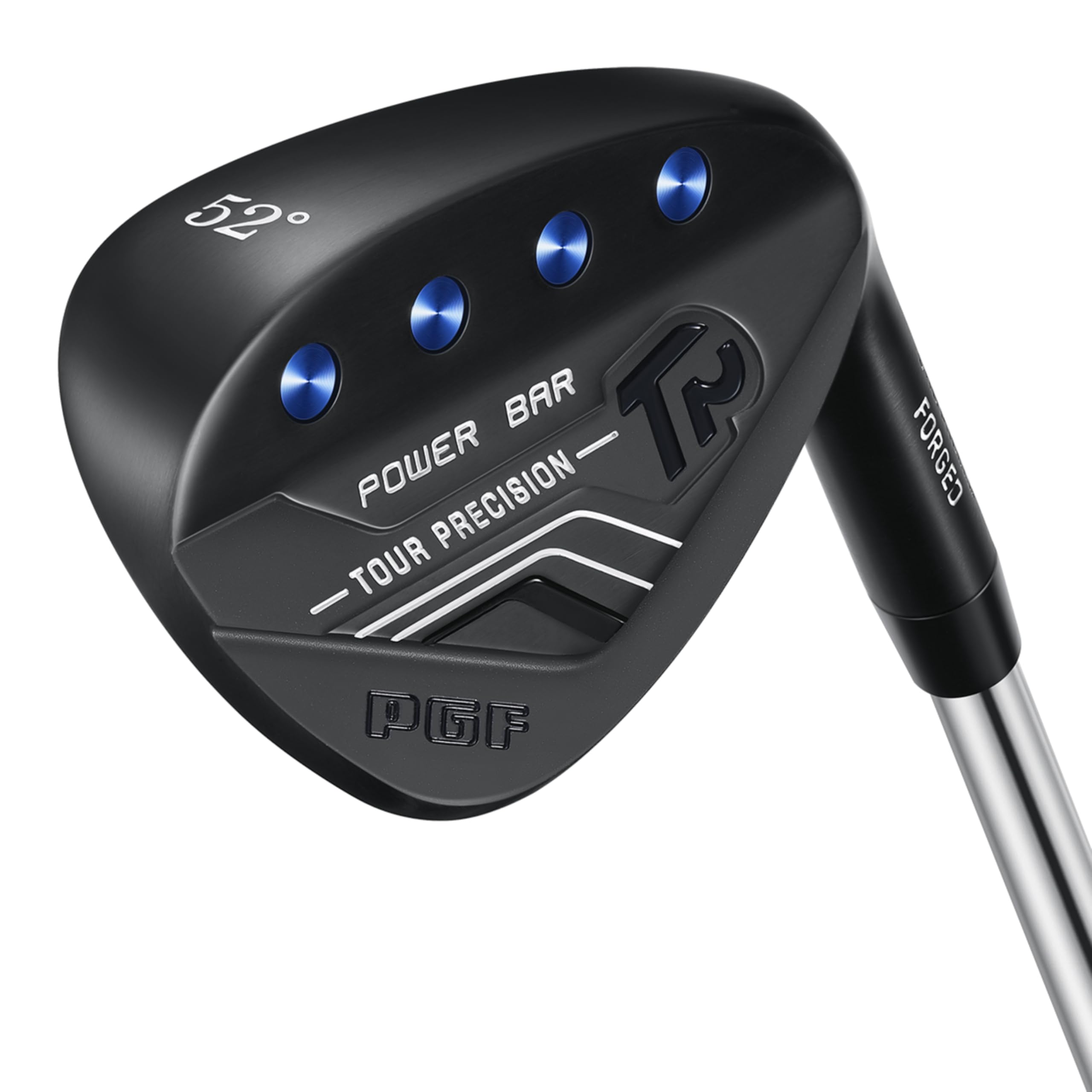 Gold TP Full Face Milled Forged High-Toe Golf Sand Wedge Set for Men [52 56 60 Degree/RH/Black Stainless]