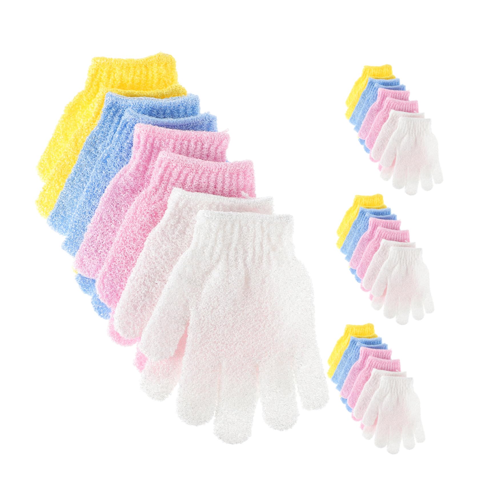 Cabilock 16 Pares Guantes Exfoliantes para Baño Spa y Ducha para Uso Diario Casa o Viajes Guantes de Baño para Hombre y Mujer de Ducha