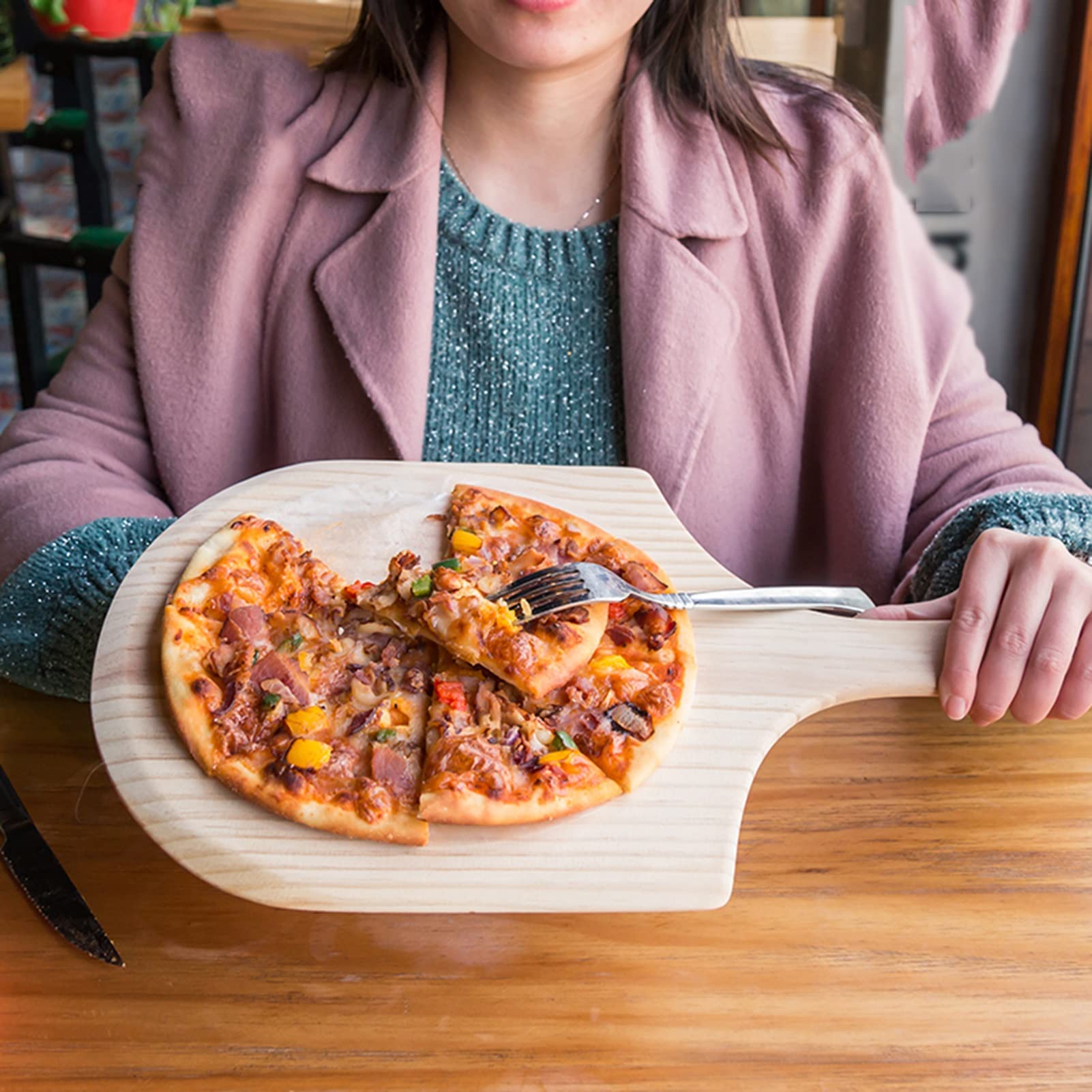 Pelle à Pizza en Bambou, spatule à Pizza Extra Large, Palette à Pizza, Gain de Place, pour tartes, Pizza, Tous Les Fours