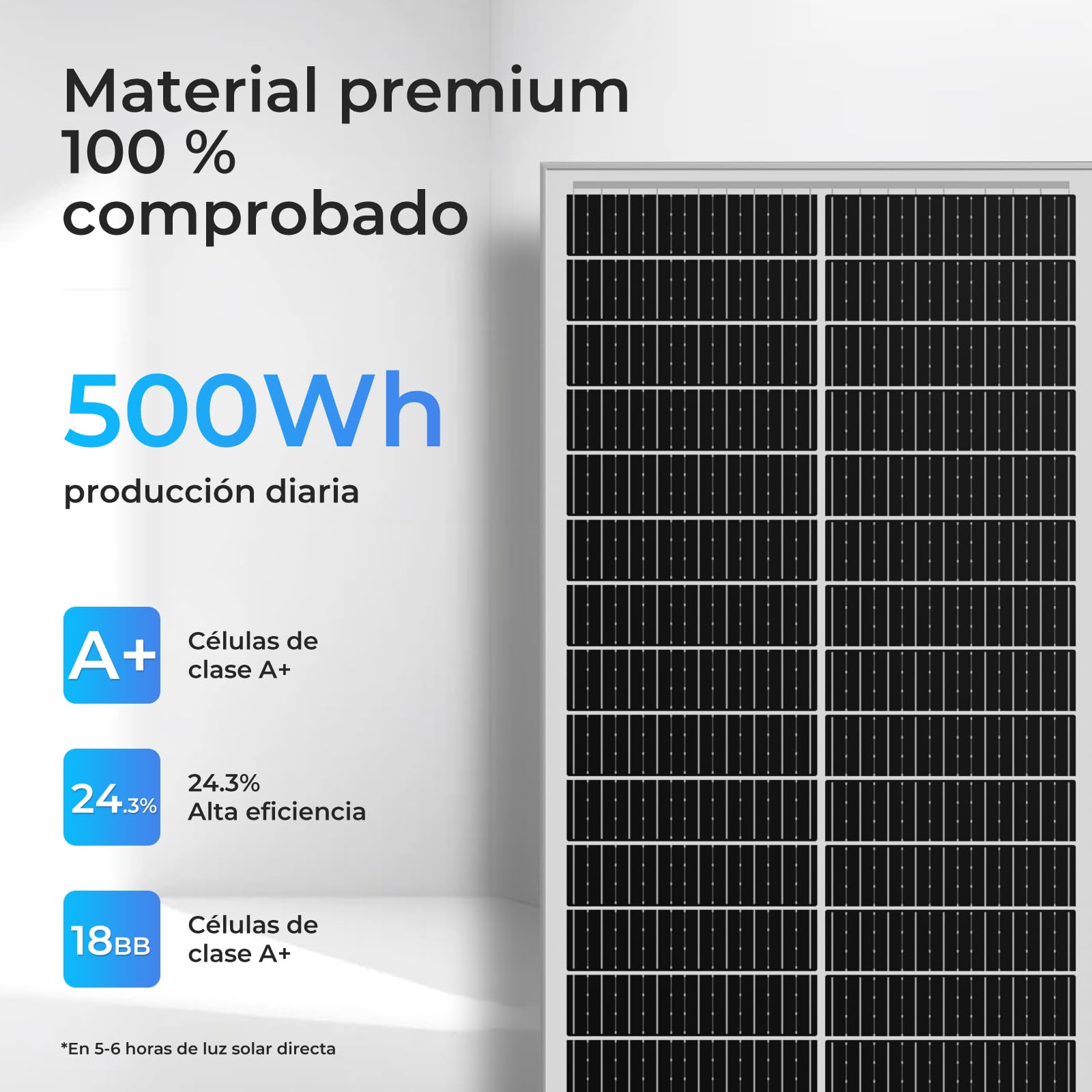 100W Solarpanel N-Type 12V Monokristallin IP68 MC4 für RV Schiff Dach