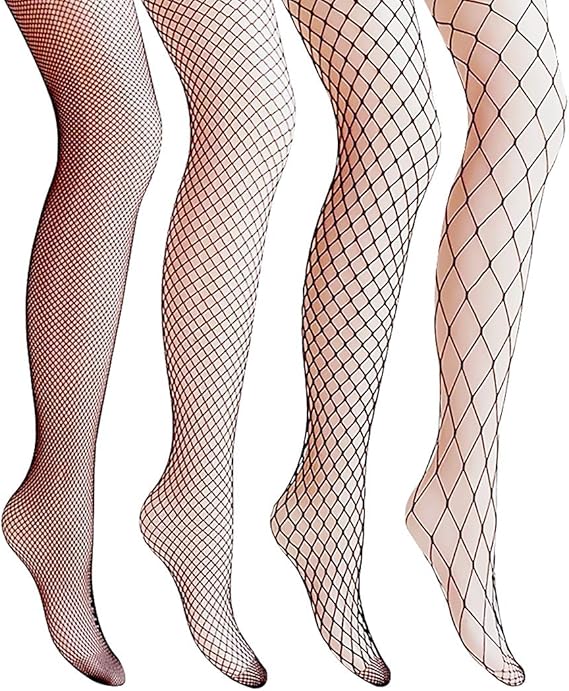 Calze A Rete Nere Per Donna - 2 Stili Collant A Vita Alta Morbidi E Comodi