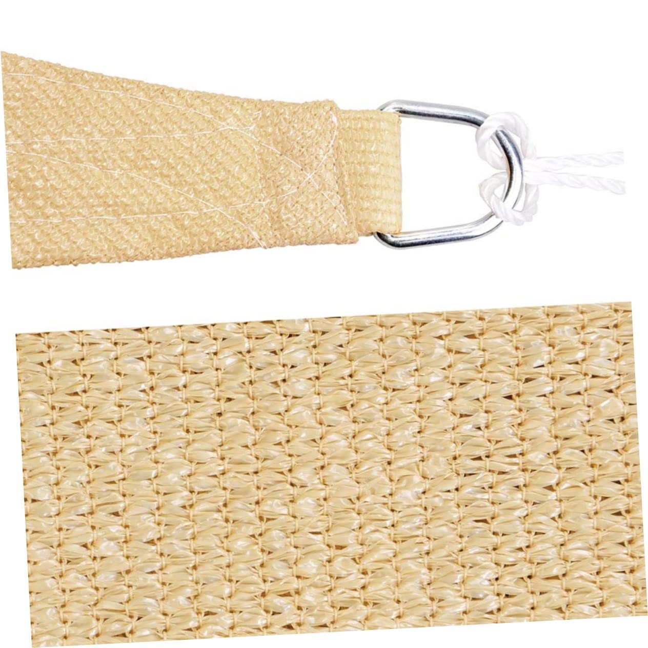 Voile D'ombrage Triangulaire Beige PE pour Jardin et Piscine | Auvent Triangulaire, Voile D'ombrage Suspendue, Camping, Cordage Inclus