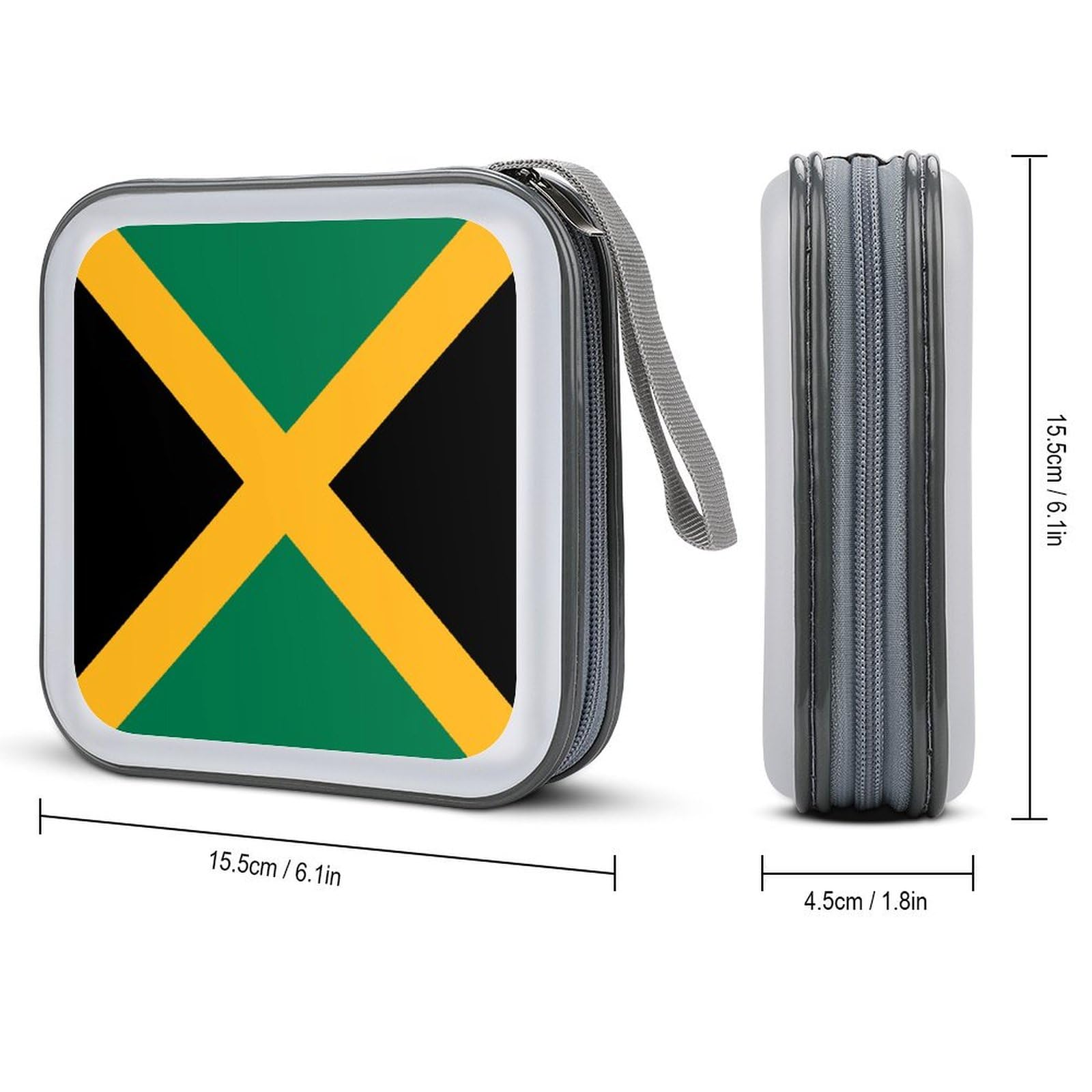 Jamaican Flag CD Case DVD Storage Case Portable