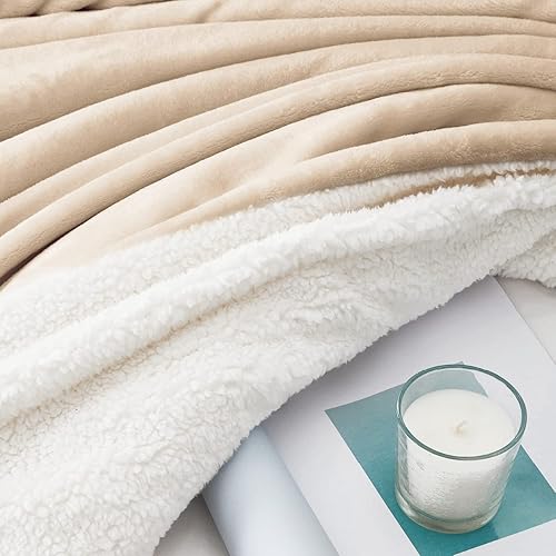 Miniatura 9 de Walensee Sherpa - Manta de forro polar de felpa, muy suave, reversible, manta de franela de microfibra para sofá, cama, sofá ultra lujoso, cálido y