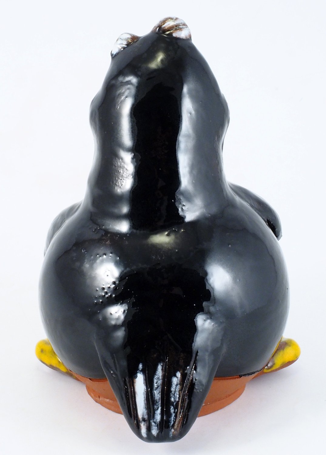 Ceramiczna dekoracja ogrodowa Happy Penguin