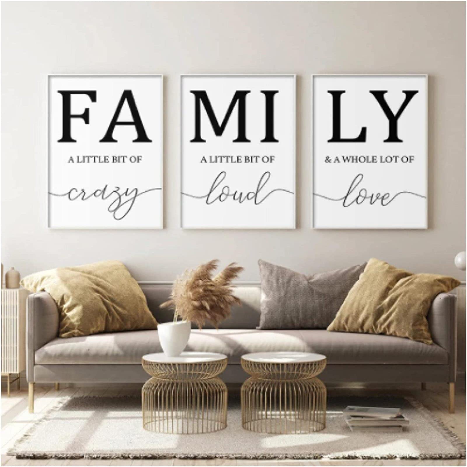 Personalized Personalized Family Canvas Family A Little Bit Of Crazy Loud Love Family Canvas Wall Art