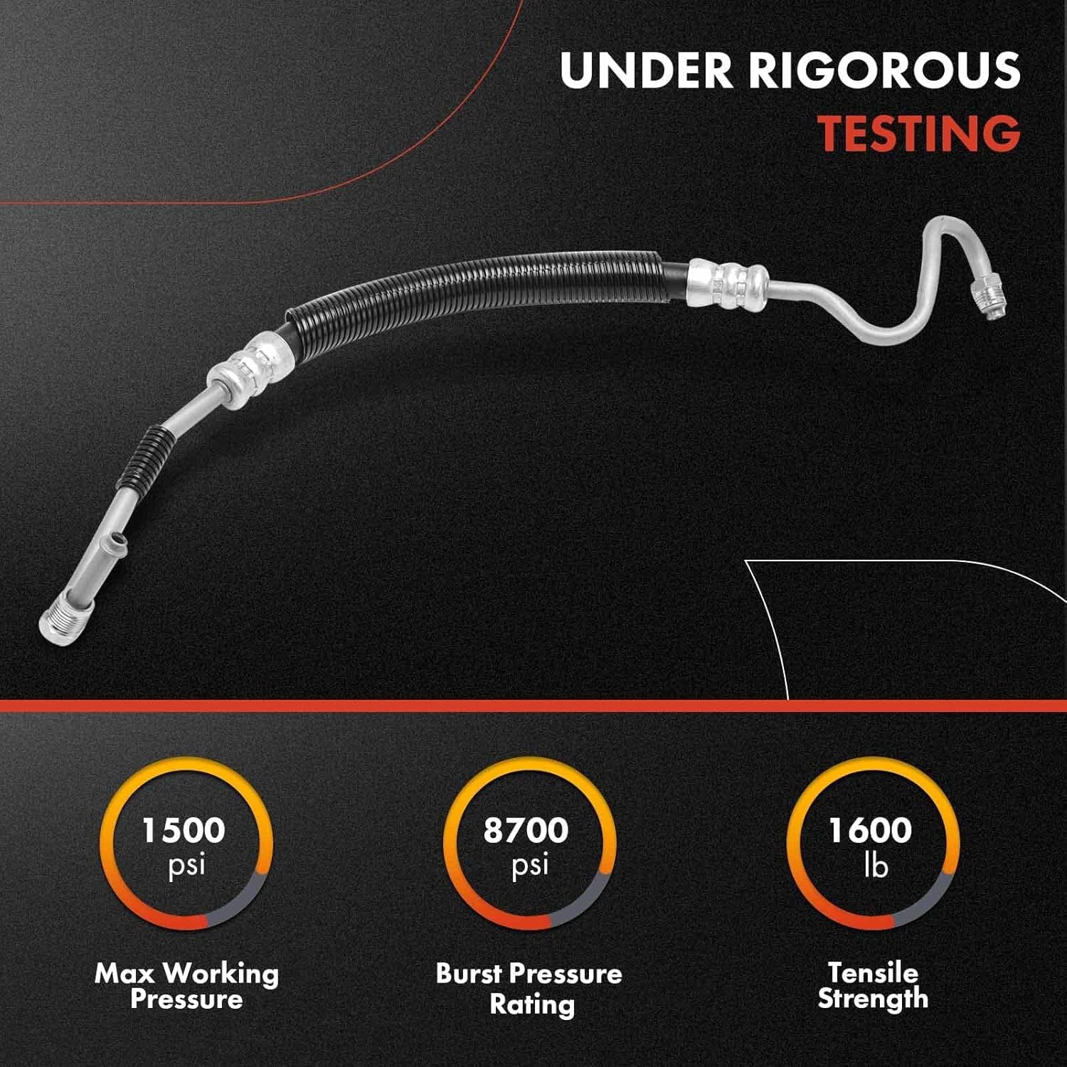 A-Premium Power Steering Hose Pressure Hose Line Assembly Compatible with Chevrolet Silverado 2500 HD Classic, 3500 Classic/3500 HD & GMC Sierra 2500 HD 3500 HD, Pump To Hydraulic Brake Booster