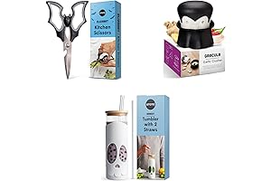 OTOTO Spooky Kitchen Trio: Elizabat Scissors, Gracula Crusher, Bonesy Tumbler