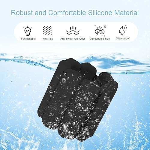 Miniatura 5 de Juego de 2 pesas para muñeca, pesas para brazos y piernas para mujeres y hombres, pesas ajustables para muñeca y tobillo para caminar, yoga,