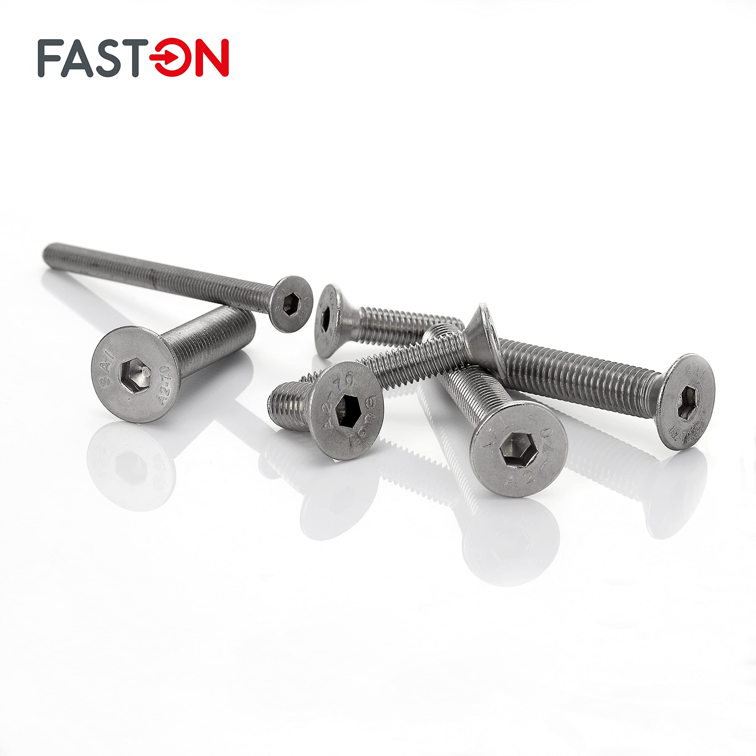 Senkkopfschrauben M10x200 Edelstahl (10 Stück) Innensechskant Edelstahlschrauben DIN 7991 FASTON®