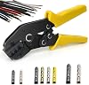 Aglet Crimping Tool, Shoelace Aglets Tool, Aglets For Shoelaces, Repair Shoe Lace Tips Replacement End With 160 pcs Metal Aglets Installation Tool Adaptation 344.5 mm Aglets Yellow