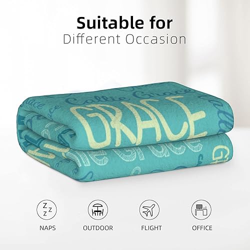 Miniatura 37 de Dr.TOUGH Mantas personalizadas para niños y adultos, manta personalizada con nombre para niños, manta con monograma con nombres personalizados