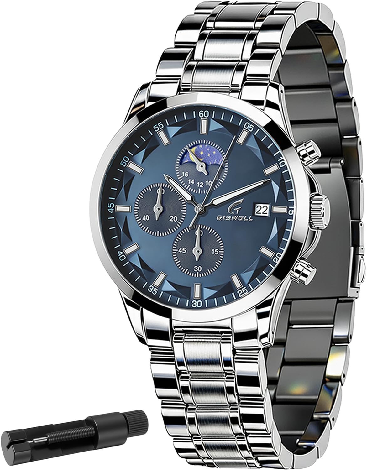 Distinctive Mens Analog Chronograph Watches with Auto Date &