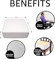 Vista 8 de Comfort Finds Rise with Ease - Cojín de asiento grueso y firme para silla, almohadilla de espuma extra gruesa para el hogar, patio, oficina