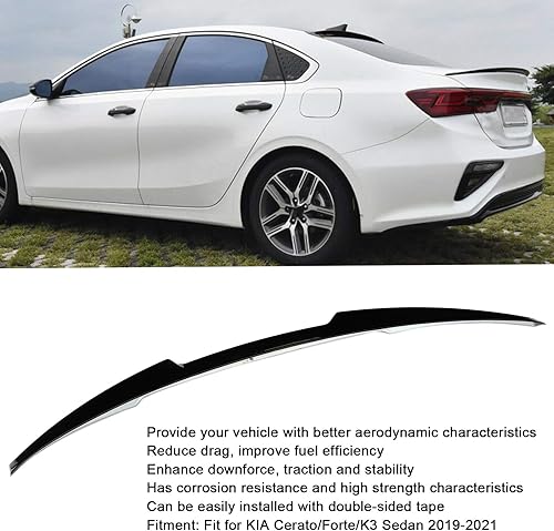 Miniatura 3 de ARAMOX Refit for Style - Alerón trasero para CeratoForteK3 Sedan 20192021, negro brillante