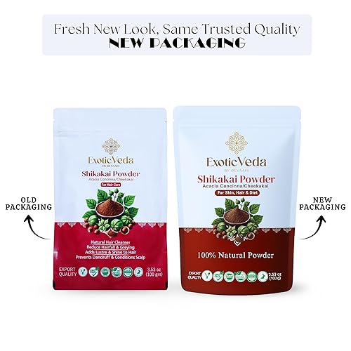 Miniatura 8 de Shikakai Powder 100% puro y natural - Limpiador y acondicionador ayurvédico sin químicos - Nutre el cabello, mejora el brillo, la suavidad y el